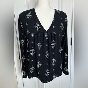 ROXY BOHO STYLE LONG SLEEVE WOMENS BLOUSE